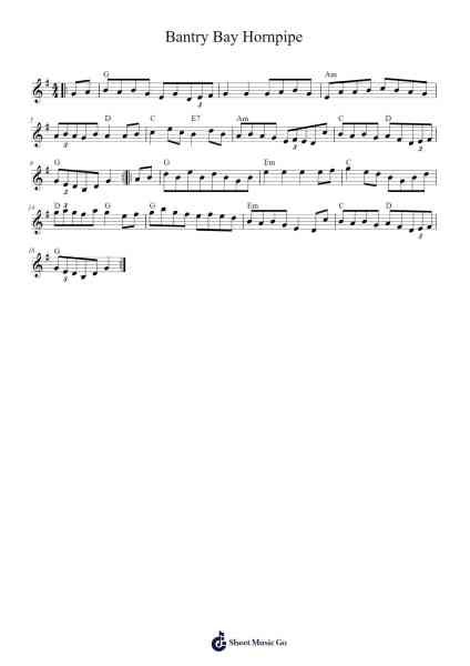 Bantry Bay Hornpipe 樂譜由 undefined - 編曲 Longbohm