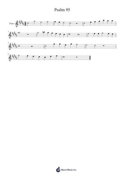 Psalm 95 Sheet Music by -Arr.Taysnow Churniel