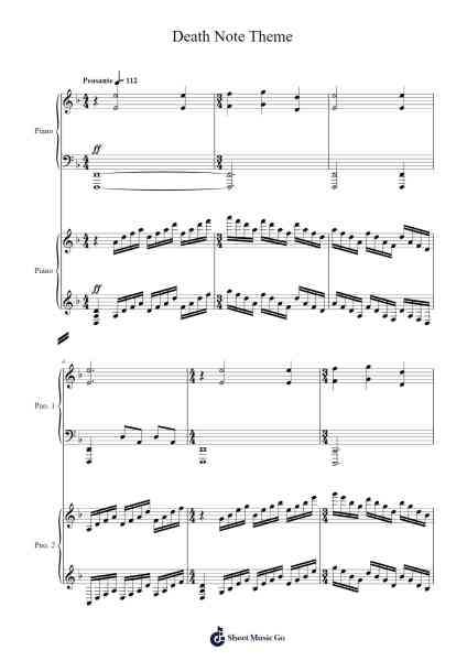 Death Note Theme Sheet Music by Yoshihisa Hirano-Arr.Joshjean