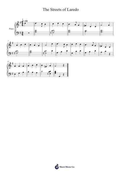 The Streets of Laredo Sheet Music by Marty Robbins-Arr.Kirkmaltz