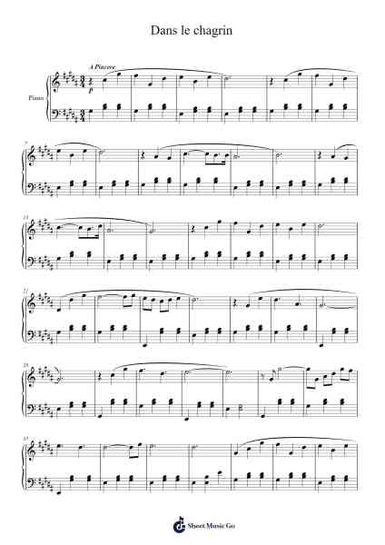 Dans le chagrin Sheet Music by LucyG_Official/Haidan J. Curry-Arr.Hulstone Lilsper