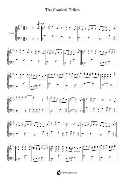 The Comical Fellow Sheet Music by Misc tunes-Arr.Efkirk