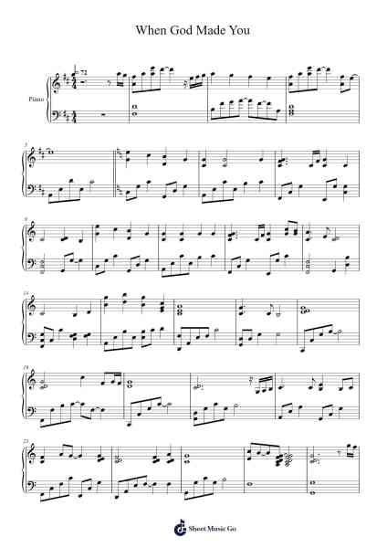 When God Made You Sheet Music by NewSong/Natalie Grant-Arr.Kriso Dolclaire