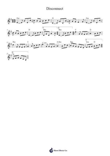 Disconnect Sheet Music by f0lk-Arr.Windict