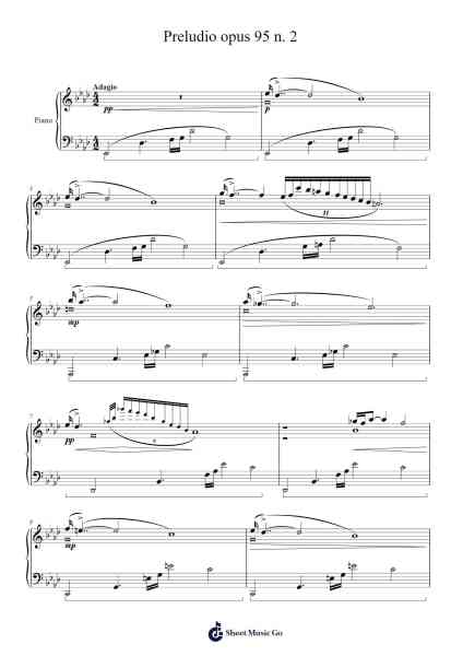 Preludio Op. 95 No. 2 Sheet Music by João Dovicchi-Arr.Vefrank Graseph