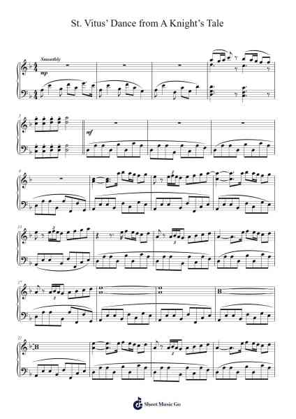 St. Vitus' Dance (from 'A Knight's Tale') Sheet Music by Carter Burwell-Arr.Simpbrown