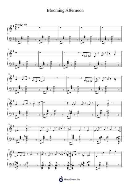 Blooming Afternoon Sheet Music by ミツキヨ-Arr.Duttdes Dawnpril