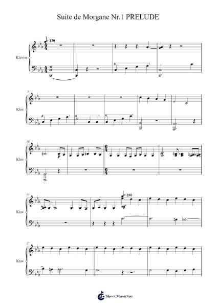 Suite de Morgane Nr.1 PRELUDE Sheet Music by Francois Praum-Arr.Webbjohn Zafy