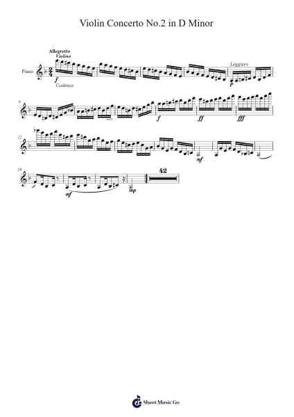 Violin Concerto No. 2 in D Minor, Op. 22 Sheet Music by Henryk Wieniawski-Arr.Malke Wordby