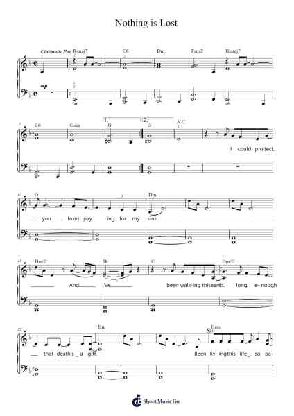 Nothing is Lost Sheet Music by The Weeknd-Arr.Hudcie Rhoclark