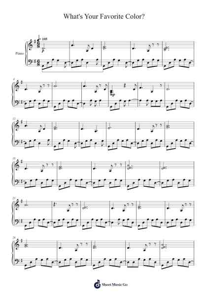 What's Your Favorite Color? Sheet Music by Will Wiesenfeld-Arr.Jonesram Bonah