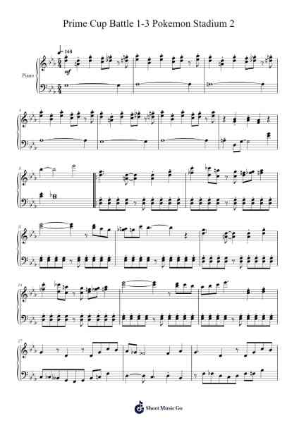 Prime Cup Battle 1-3 Pokemon Stadium 2 Sheet Music by Junichi Masuda-Arr.Hobbaird Birdsibyl