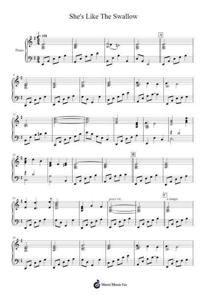 She's Like The Swallow Sheet Music by Traditional-Arr.Jactram Matphael