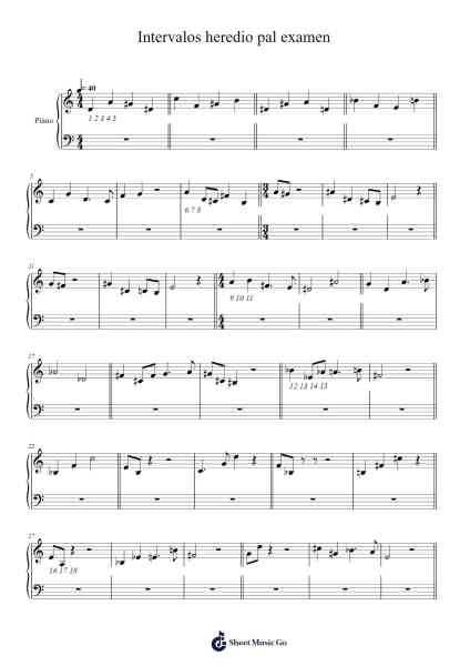 Intervalos heredio Sheet Music by Sawwat-Arr.Hearstlynch