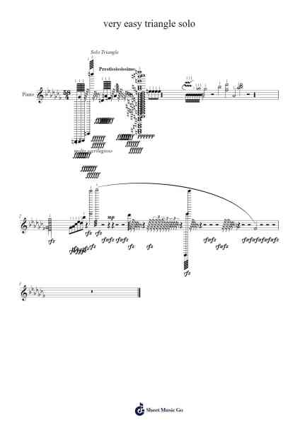 Very Easy Triangle Solo Sheet Music by orcinusyt-Arr.Chestom