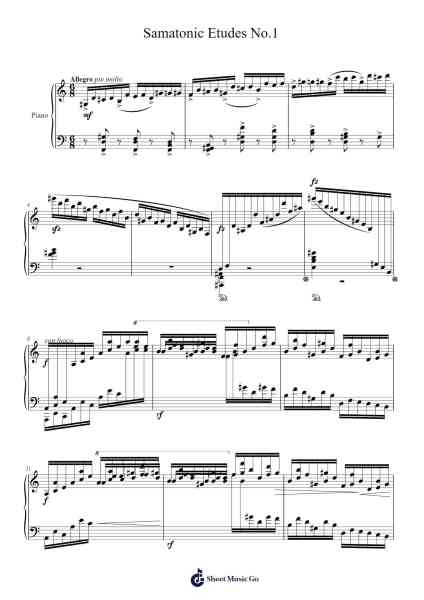 Samanotic Etudes No. 1 Sheet Music by Leithey Virene-Arr.Pegville