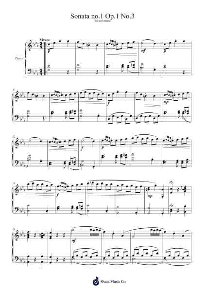 Sonata No. 3 in C Minor, Op. 1 Sheet Music by Yıldırım Arda Akbaş-Arr.Zoeliot Maugpe
