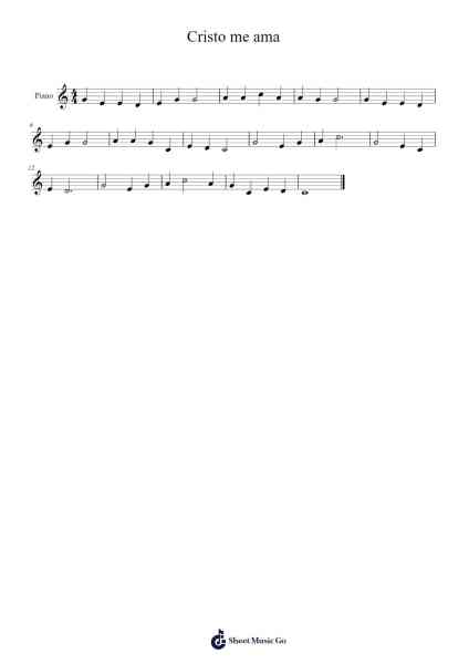 Cristo me ama Sheet Music by William B. Bradbury-Arr.Yorkkim