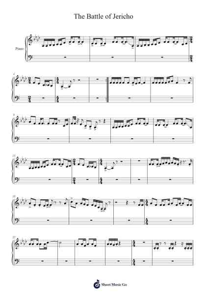 The Battle of Jericho Sheet Music by Moses Hogan-Arr.Abters Bloomsteele