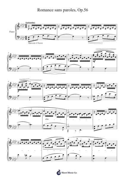 Romance sans paroles, Op. 56 Sheet Music by Mel Bonis-Arr.Ruthmie