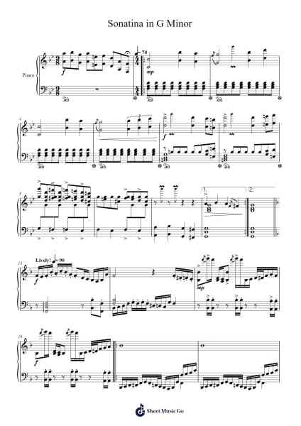 Sonatina in G Minor: I. Adagio Sheet Music by JonasEM-Arr.Gekeith Fordkiel