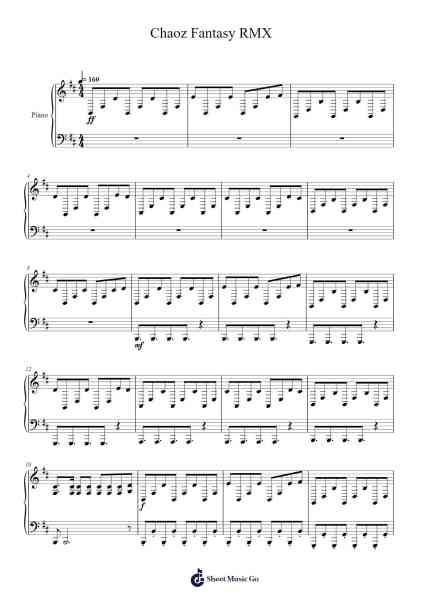 Chaoz Fantasy RMX Sheet Music by undefined-Arr.Maudtance Waybert