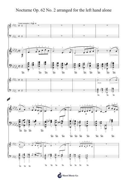 Nocturne Op. 62 No. 2 in E Major "In memoriam Leopold Godowsky" Sheet Music by Frédéric Chopin-Arr.Rydiah