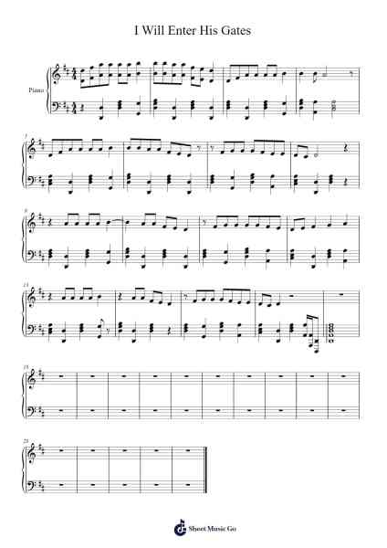 I Will Enter His Gates Sheet Music by undefined-Arr.Shacus Gisstan