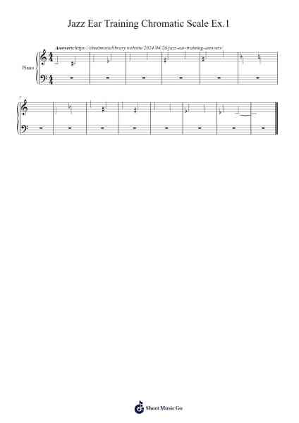 Jazz Ear Training Chromatic Scale Ex.1 Sheet Music by Dwightgail Graying-Arr.Hoywoolf Lindses