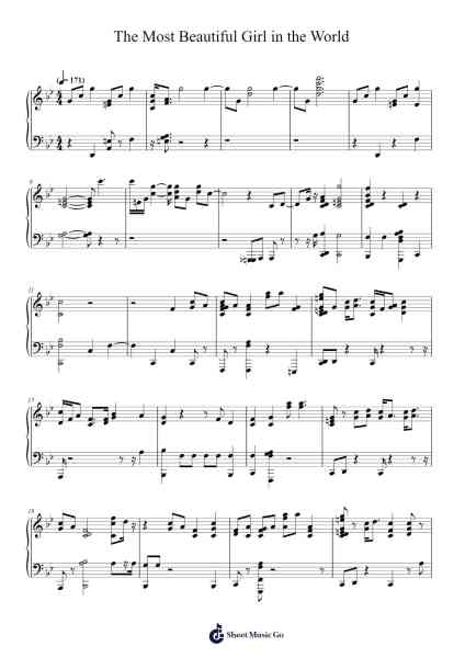 The Most Beautiful Girl in the World Sheet Music by Richard Rodgers-Arr.Chandys Jehan