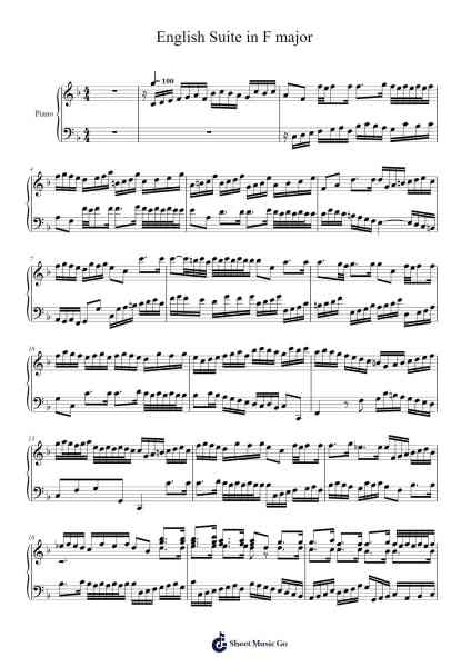 English Suite No. 3 in G Minor, BWV 808: I. Prelude Sheet Music by libreryofbach-Arr.Trollstal
