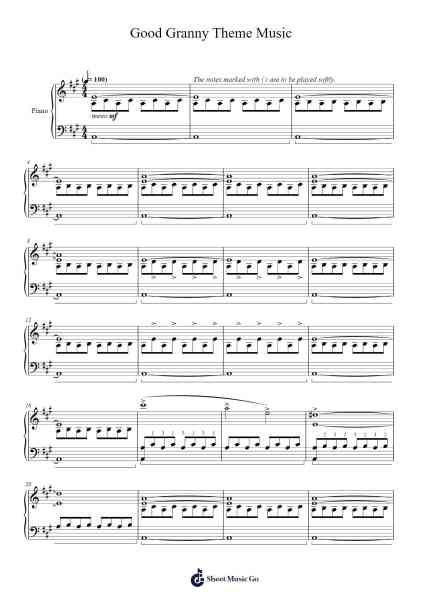 Good Granny Theme Music Sheet Music by Yon...-Arr.Reedthey Zeway