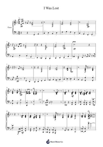 I Was Lost Sheet Music by Love-nsky-Arr.Jesries
