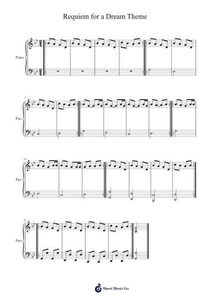 Requiem for a Dream Theme Sheet Music by Clint Mansell-Arr.Kylejy Burrene