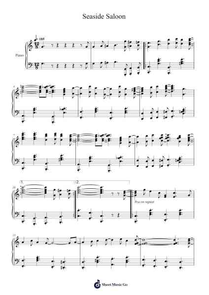 Seaside Saloon Sheet Music by Johannes Niemelä-Arr.Canzel
