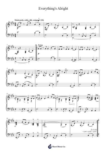Everything's Alright (from Jesus Christ Superstar) Sheet Music by Andrew Lloyd Webber-Arr.Wordcox Maxjack