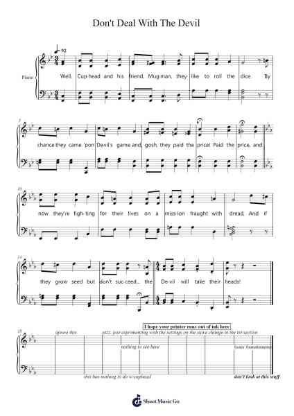 Don't Deal With The Devil Sheet Music by Misc Computer Games-Arr.Rooven