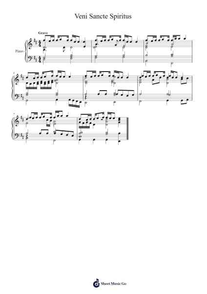Veni Sancte Spiritus Sheet Music by kveta4ka1990-Arr.Debhum Browntor