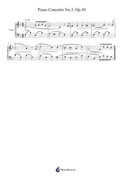 Piano Concerto No. 3 in D Minor, Op. 30 Sheet Music by Sergei Rachmaninoff-Arr.Pocent