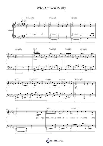 Who Are You Really Sheet Music by Mikky Ekko-Arr.Saske