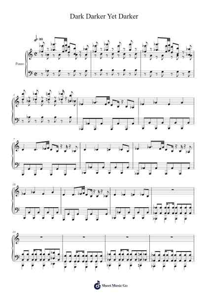 Dark Darker Yet Darker Sheet Music by Fordlamb-Arr.Moulcole Inkit
