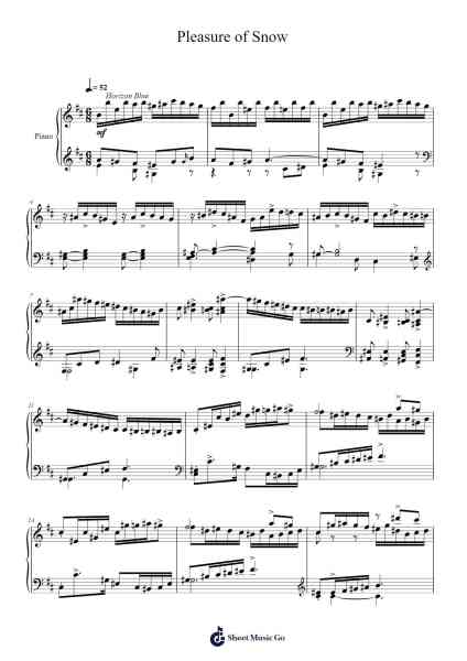 Pleasure of Snow Sheet Music by Toursbur-Arr.Hilye