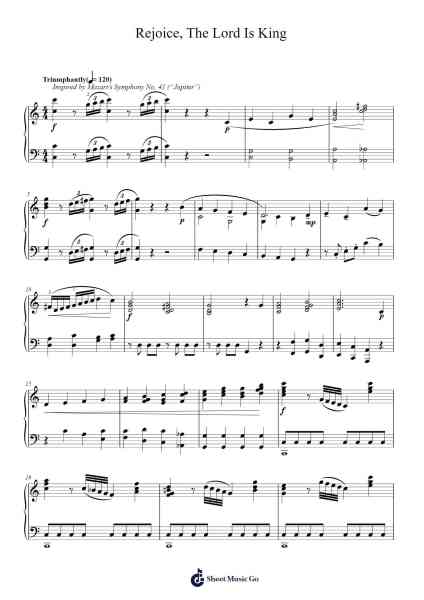 Rejoice, The Lord Is King Sheet Music by Charles Wesley-Arr.Bardtrid