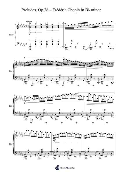 Preludes, Op. 28, No. 16 in B-flat Minor Sheet Music by Frédéric Chopin-Arr.Sigjeff