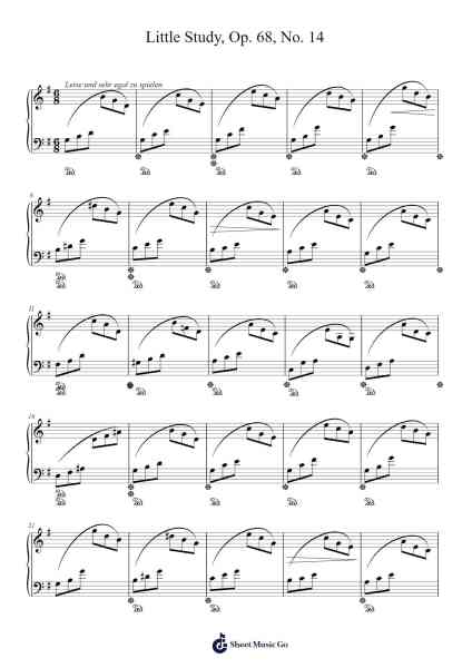 Album for the Young, Op. 68, No. 14 Little Study (Kleine Studie) Sheet Music by Robert Schumann-Arr.Joanbar Crichniel