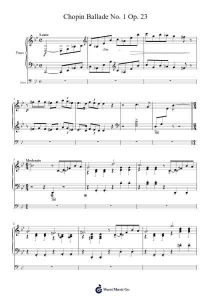 Ballade No. 1 in G Minor, Op. 23 Sheet Music by Frédéric Chopin-Arr.Bysey Truwood