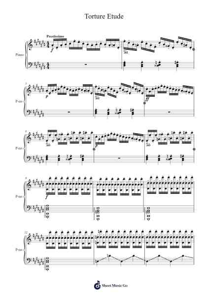 Torture Etude Sheet Music by Borys Inczewski-Arr.Evertrine Curcent
