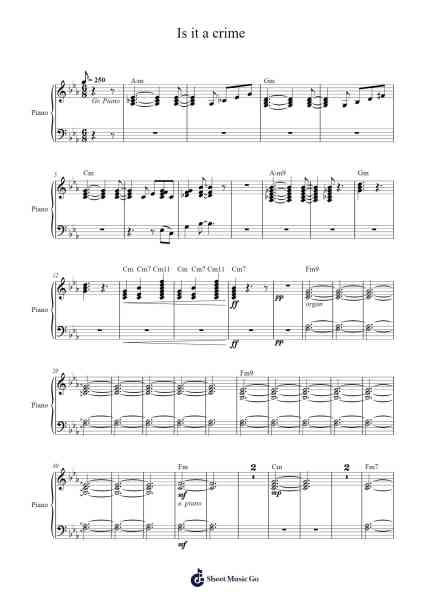 Is it a crime Sheet Music by Sade-Arr.Dickbryce Biien