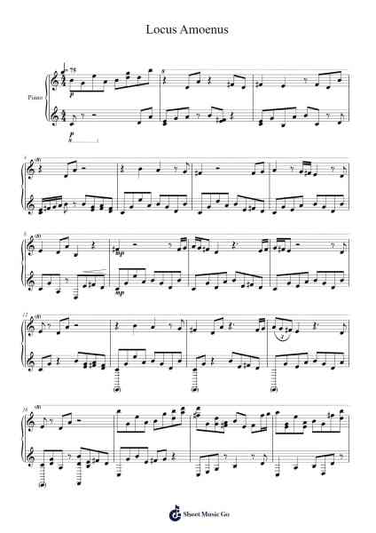 Locus Amoenus Sheet Music by HOYO-MiX-Arr.Gardi Clairero