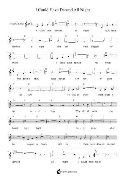 I Could Have Danced All Night Sheet Music by Frederick Loewe-Arr.Waygrid